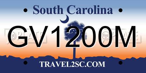 GV1200M South Carolina License Plate