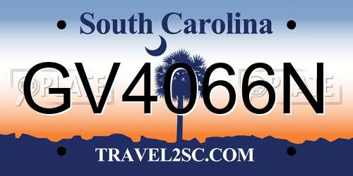 GV4066N South Carolina License Plate