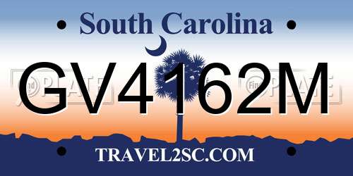 GV4162M South Carolina License Plate