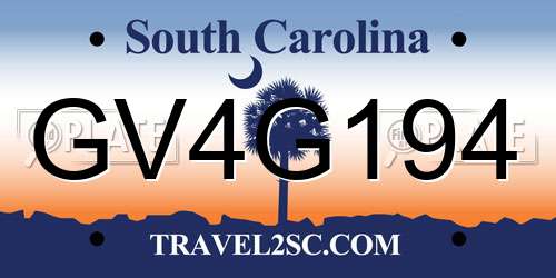 GV4G194 South Carolina License Plate
