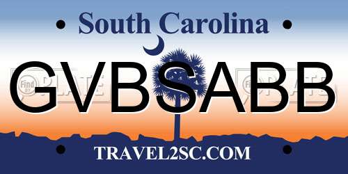 GVBSABB South Carolina License Plate