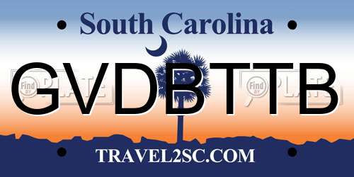 GVDBTTB South Carolina License Plate