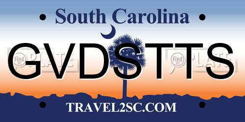 GVDSTTS South Carolina License Plate