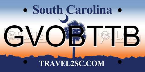 GVOBTTB South Carolina License Plate