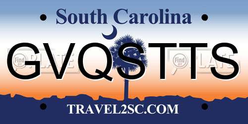 GVQSTTS South Carolina License Plate
