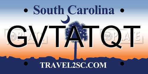 GVTATQT South Carolina License Plate