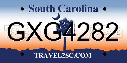 GXG4282 South Carolina License Plate