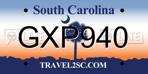 GXP940 South Carolina License Plate