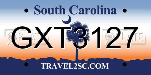 GXT3127 South Carolina License Plate