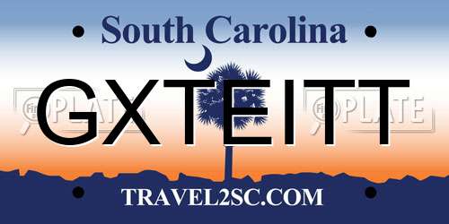 GXTEITT South Carolina License Plate