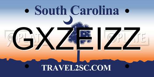 GXZEIZZ South Carolina License Plate