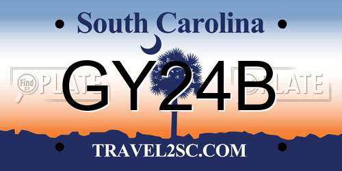 GY24B South Carolina License Plate