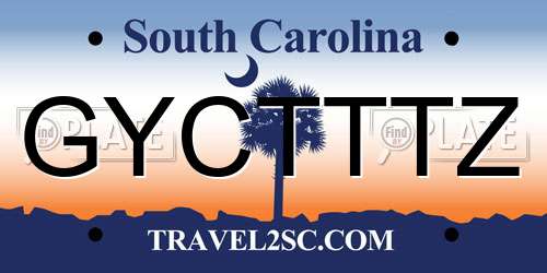 GYCTTTZ South Carolina License Plate