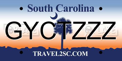 GYCTZZZ South Carolina License Plate