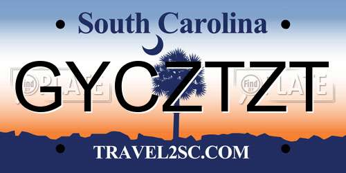 GYCZTZT South Carolina License Plate