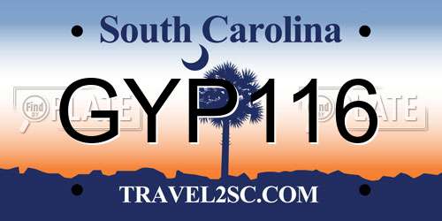 GYP116 South Carolina License Plate