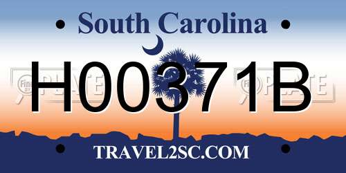 H00371B South Carolina License Plate