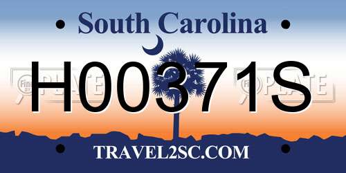 H00371S South Carolina License Plate