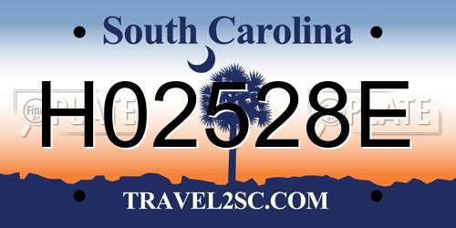 H02528E South Carolina License Plate