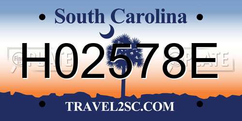 H02578E South Carolina License Plate