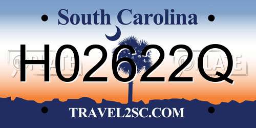 H02622Q South Carolina License Plate