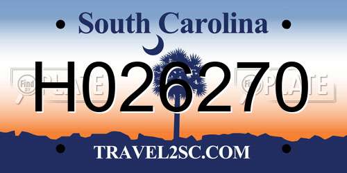 H026270 South Carolina License Plate