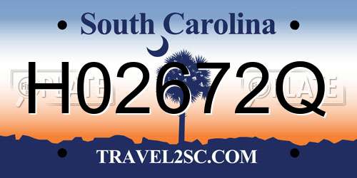 H02672Q South Carolina License Plate