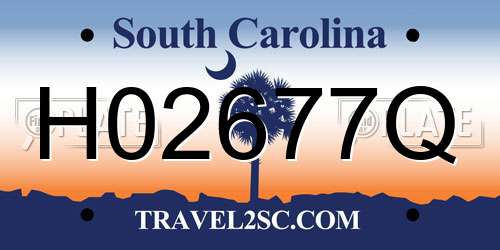 H02677Q South Carolina License Plate