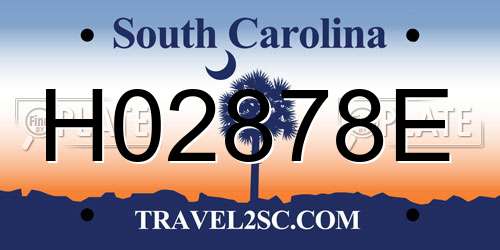 H02878E South Carolina License Plate