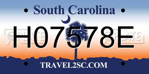 H07578E South Carolina License Plate