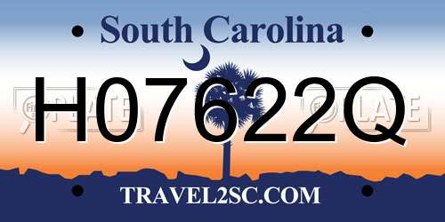H07622Q South Carolina License Plate