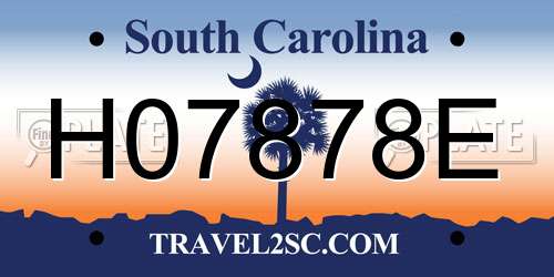 H07878E South Carolina License Plate