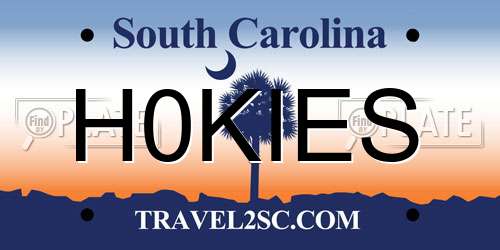 H0KIES South Carolina License Plate