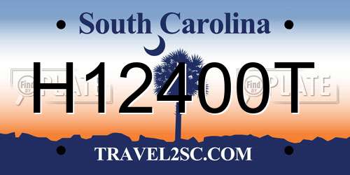 H12400T South Carolina License Plate