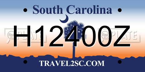 H12400Z South Carolina License Plate