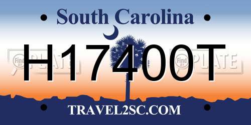 H17400T South Carolina License Plate