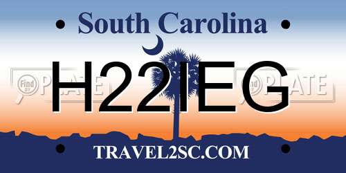 H22IEG South Carolina License Plate