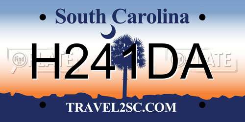 H241DA South Carolina License Plate