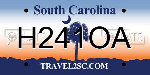 H241OA South Carolina License Plate