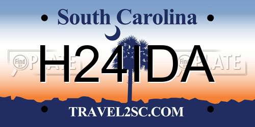 H24IDA South Carolina License Plate