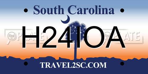 H24IOA South Carolina License Plate