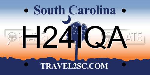 H24IQA South Carolina License Plate
