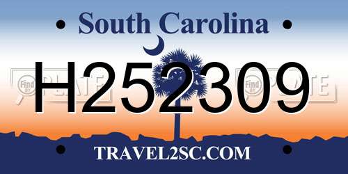 H252309 South Carolina License Plate