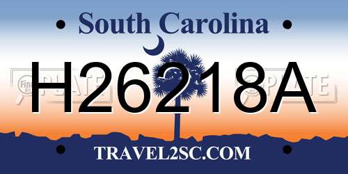 H26218A South Carolina License Plate