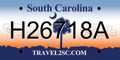 H26718A South Carolina License Plate