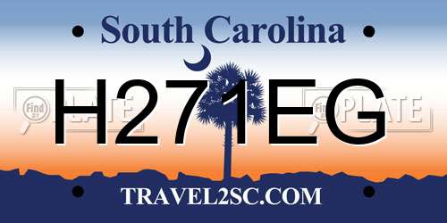 H271EG South Carolina License Plate