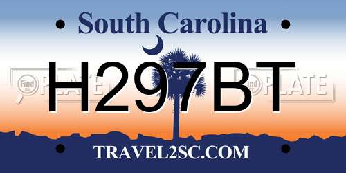 H297BT South Carolina License Plate