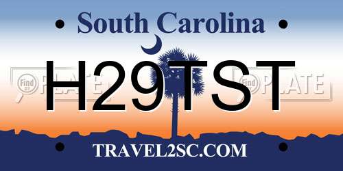 H29TST South Carolina License Plate