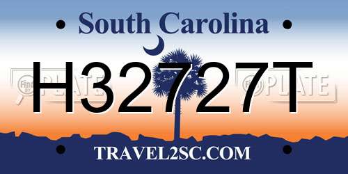 H32727T South Carolina License Plate
