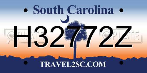 H32772Z South Carolina License Plate